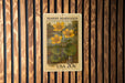 Marsh Marigold Vintage Stamp Style Metal Sign, Marsh Marigold Flower Plaque, Botanical Wall Decor, Garden Sign