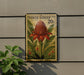 A postage stamp featuring a large red flower surrounded by green leaves, with the text "TORCH GINGER" and the denomination "20c".
