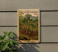 A 20c wild ginger stamp from the USA is displayed on a wall, with a plant in the foreground.