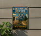 A metal sign on a wall that reads "Continental Divide National Scenic Trail Wyoming", depicting a scenic mountain landscape with a trail marker.