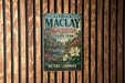A vintage-style poster for Maclay Gardens State Park in Tallahassee, Florida, featuring a scenic illustration of the park's gardens and a bridge.