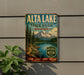 A vintage-style metal sign for Alta Lake State Park in Washington, featuring a scenic mountain landscape with a lake and pine trees.