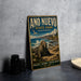 A vintage-style metal sign for Ano Nuevo State Park, California, featuring a seal and a coastal landscape.