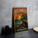 A vintage-style metal sign for Buccanee State Park, featuring a cannon, a ship, and a sunset landscape.