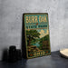 A vintage-style metal sign for Burr Oak State Park in Ohio, featuring a scenic landscape with a river and trees.