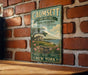 a vintage-style poster of Caumsett State Historic Park Preserve, which is located in Long Island's Green Coast Heritage.