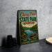 A vintage-style metal sign for Cherry Plain State Park in New York, featuring a scenic illustration of a lake and forest.