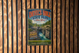 A vintage-style metal sign for Devil's Hole State Park in New York, featuring a scenic image of the natural wonder.