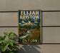A vintage-style metal sign for Elijah Bristow State Park in Oregon, featuring a mountain landscape with a waterfall and pine trees.