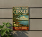 A vintage-style metal sign for George Payne Cossar State Park in Mississippi, featuring a scenic landscape with a lake, trees, and a canoe.