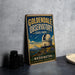 A vintage-style sign for Goldendale Observatory State Park in Washington, featuring an illustration of the observatory and a mountain landscape.