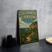 A vintage-style metal sign for Government Canyon, a state natural area in Texas, featuring a scenic illustration of the canyon landscape.