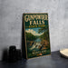 A vintage-style sign for Gunpowder Falls State Park in Maryland, featuring a scenic illustration of the waterfall surrounded by lush greenery.