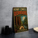 A vintage-style metal sign for Henry Cowell Redwoods State Park in California, featuring a scenic illustration of the park's iconic redwood trees and a river.