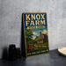 A vintage-style metal sign for Knox Farm State Park, featuring an illustration of a historic farmhouse and a sign that reads "History Nature Adventure".