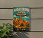 A vintage-style sign for Kodachrome Basin State Park in Utah, featuring a scenic illustration of the park's iconic rock formations.