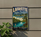 A vintage-style metal sign for Lafayette Blue Springs State Park in Florida, featuring a scenic illustration of the park's natural surroundings.