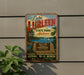 A vintage-style sign for Lake Lureen State Park in Alabama, featuring a scenic illustration of the park and a message encouraging visitors to "Recreate, Relax, Refresh" and create memories that last.
