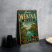 A vintage-style metal sign for Lower Westiva River Preserve State Park in Florida, featuring an illustration of a bird, a canoe, and a palm tree.