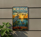 A vintage-style metal sign for the Meredosa National Wildlife Refuge in Illinois, featuring an illustration of a heron and ducks in a natural setting.