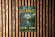 A vintage-style metal sign for Mike Roess Gold Head Branch, located at State Park in Florida.