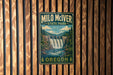 A vintage-style metal sign for Milo McIver State Park in Oregon, featuring a scenic illustration of a waterfall and forest landscape.
