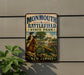 A vintage metal sign for Monmouth Battlefield State Park in New Jersey, featuring a historical scene of soldiers on horseback and a cannon.