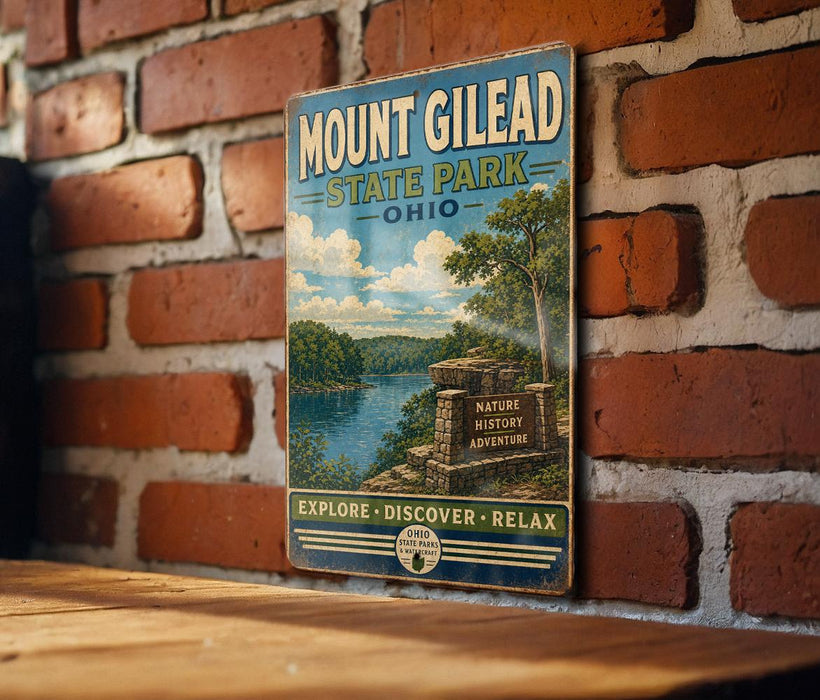 Mount Gilead State Park in Ohio sign