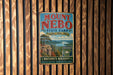 A vintage metal sign for Mount Nebo State Park in Arkansas, featuring a scenic landscape with a mountain, river, and trees.