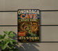 A vintage-style metal sign for Onondaga Cave State Park in Missouri, featuring an illustration of the cave and the text "Missouri" and "Est. 1926".