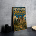 A vintage-style sign for Peshtin Pinnacles State Park in Washington, featuring a scenic mountain landscape.