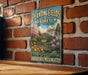 A vintage-style sign for Planting Fields Arboretum, a living museum of horticulture and history, located in Oyster Bay, New York.