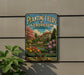 A vintage-style sign for Planting Fields Arboretum, a living museum of horticulture and history, located in Oyster Bay, New York.