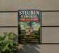 A metal sign on a wall that reads "Steuben Memorial State Historic Site" and "New York A Tribute to Valor A Legacy of Freedom".