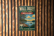 A vintage-style metal sign for Wall Doxey State Park in Mississippi, featuring a scenic landscape with a lake, trees, and a boat.
