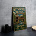 A vintage-style metal sign for Watson Mill Bridge State Park in Georgia, featuring an illustration of the covered bridge and the surrounding landscape.