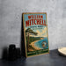 A vintage-style metal sign for William Mitchell State Park in Michigan, featuring a scenic landscape with a pine tree and a body of water.