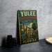 A vintage-style sign for Yulee Sugar Mill Ruins, a historic state park in Florida, with a palm tree and ruins in the background.