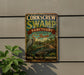 A vintage-style sign for the Cork Screw Swamp Sanctuary in Audubon, Florida, featuring an illustration of a bird, a swamp, and a bridge.