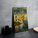 A vintage-style metal sign for the Edwin B. Forsythe National Wildlife Refuge in New Jersey, featuring a lighthouse and a blue heron.