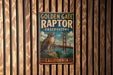 A vintage-style metal sign for the Golden Gate Raptor Observatory in California, featuring an illustration of a hawk perched on a rock overlooking the Golden Gate Bridge.