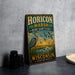 A vintage-style metal sign for the Horizon Marsh Bird Sanctuary in Wisconsin, featuring an illustration of birds in flight and a serene landscape.