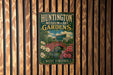 A vintage metal sign for the Huntington Museum of Art Gardens in West Virginia.