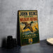 A vintage-style metal sign for the John Heinz National Wildlife Refuge at Tinicum, Pennsylvania, featuring a duck and other wildlife in a scenic landscape.