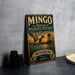 A vintage-style metal sign for the Missouri National Wildlife Refuge, featuring an illustration of a bird in flight and a sunset landscape.