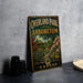 A vintage-style sign for the Overland Park Arboretum in Kansas, featuring a scenic illustration of a garden and a gazebo.