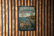 A vintage-style metal sign for the SACHUEST POINT NATIONAL WILDLIFE RESCUE, located on Rhode Island.