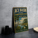 A vintage sign for the Ace Basin National Estuarine Research Reserve in South Carolina, featuring a seagull and a tropical landscape.