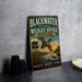 A vintage-style metal sign for the Blackwater National Wildlife Refuge in Maryland, featuring an illustration of ducks and a bird in flight.