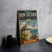 a vintage-style sign for Bon Secour National Wildlife Refuge in Alabama, with a coastal scene and wildlife illustrations.